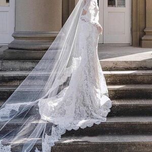 Elegant Lace Veil cathedral